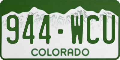CO license plate 944WCU
