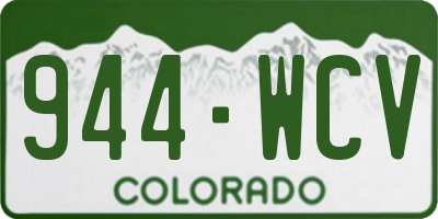 CO license plate 944WCV