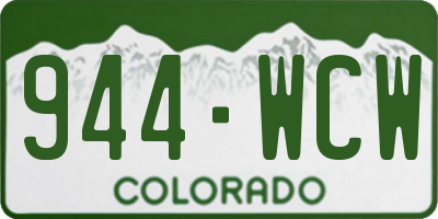 CO license plate 944WCW