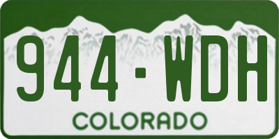 CO license plate 944WDH