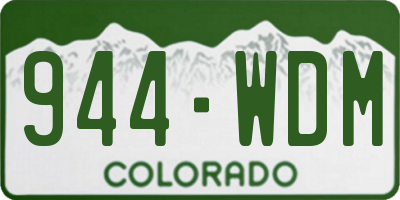 CO license plate 944WDM