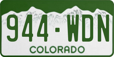 CO license plate 944WDN