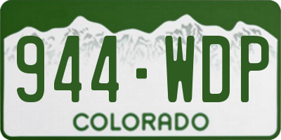 CO license plate 944WDP