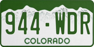 CO license plate 944WDR