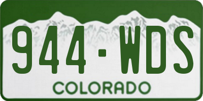 CO license plate 944WDS