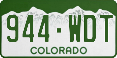 CO license plate 944WDT