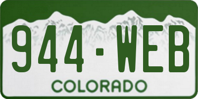 CO license plate 944WEB
