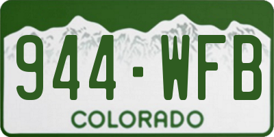 CO license plate 944WFB