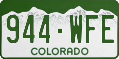 CO license plate 944WFE