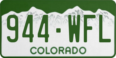 CO license plate 944WFL