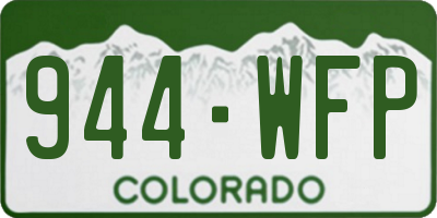 CO license plate 944WFP