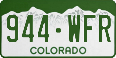 CO license plate 944WFR