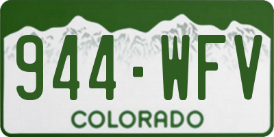 CO license plate 944WFV