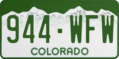 CO license plate 944WFW