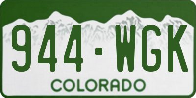 CO license plate 944WGK