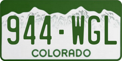 CO license plate 944WGL