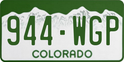 CO license plate 944WGP