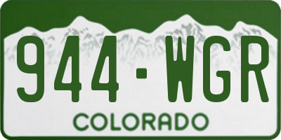 CO license plate 944WGR