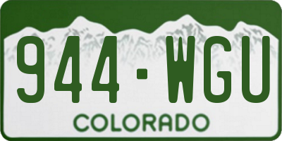 CO license plate 944WGU