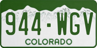 CO license plate 944WGV