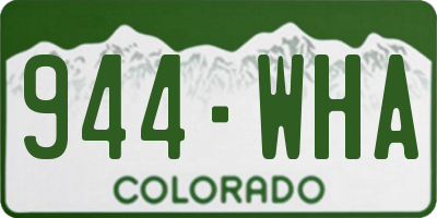 CO license plate 944WHA