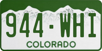 CO license plate 944WHI