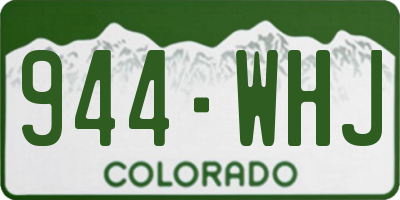 CO license plate 944WHJ