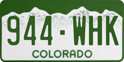 CO license plate 944WHK