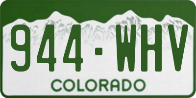 CO license plate 944WHV