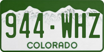 CO license plate 944WHZ