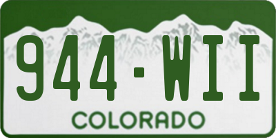 CO license plate 944WII