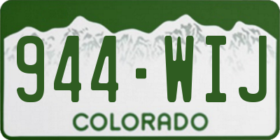 CO license plate 944WIJ