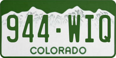 CO license plate 944WIQ
