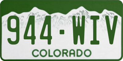 CO license plate 944WIV