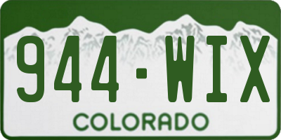 CO license plate 944WIX