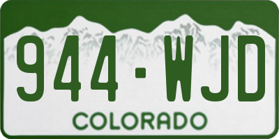CO license plate 944WJD