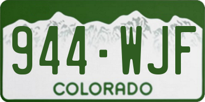 CO license plate 944WJF