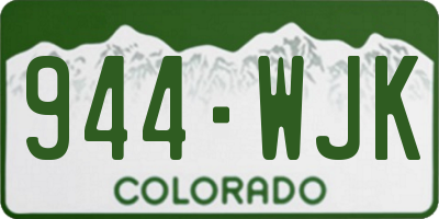 CO license plate 944WJK