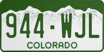 CO license plate 944WJL