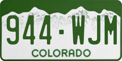 CO license plate 944WJM