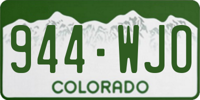 CO license plate 944WJO