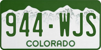 CO license plate 944WJS