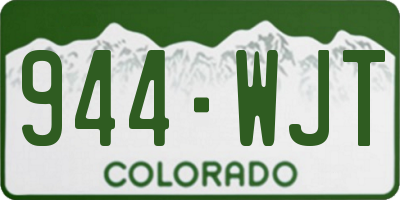 CO license plate 944WJT