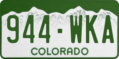 CO license plate 944WKA