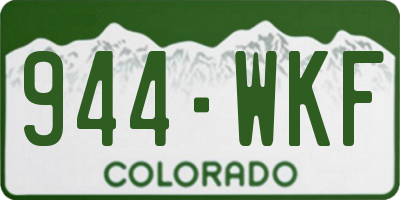 CO license plate 944WKF