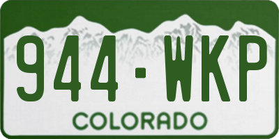 CO license plate 944WKP