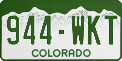 CO license plate 944WKT