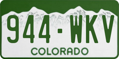 CO license plate 944WKV