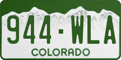 CO license plate 944WLA