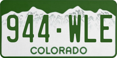 CO license plate 944WLE